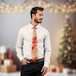 Original Geometric Abstract Pattern Designer Tie