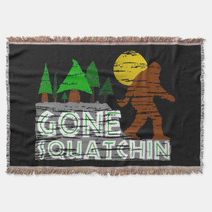 Original Gone Squatchin Design Throw Blanket