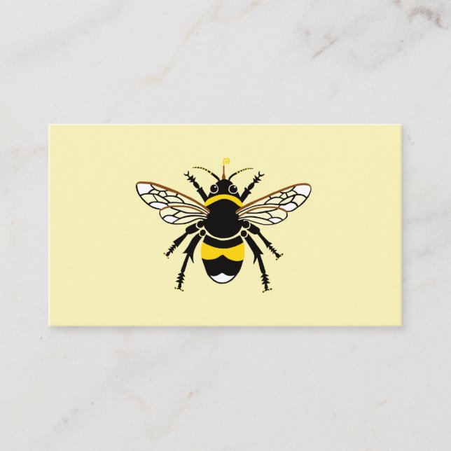 Original graphic  BEE - Endangered species-Yellow Business Card (Front)
