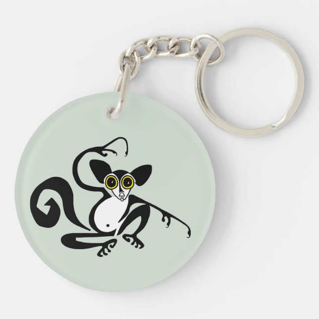 Original graphic - Cool AYE-AYE - Nature Key Ring (Back)