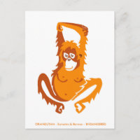 Original graphic - ORANGUTAN -Endangered species -