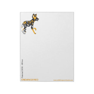 Original graphic -Painted Dog- Endangered animal Notepad