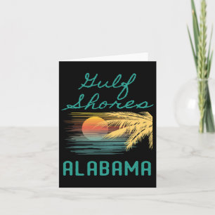 Original Gulf Shores Palm Tree Sunset Novelty Art Card