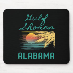 Original Gulf Shores Palm Tree Sunset Novelty Art Mouse Pad