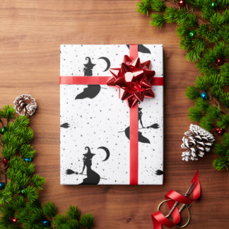 Original Halloween Witch Pattern Wrapping Paper