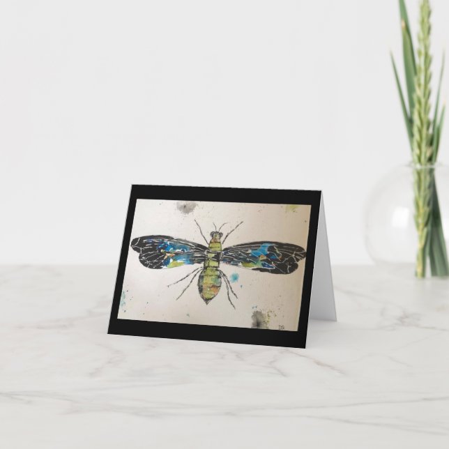 Original Insect Watercolor on Blank Card (Front)