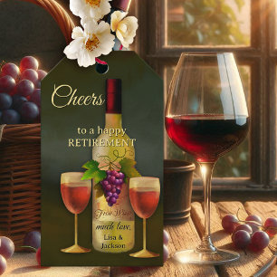 Original Italian Art Wine Themed Gift Tags