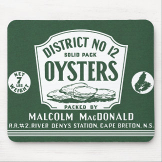Original Label Retro Cape Breton Oysters Mousepad
