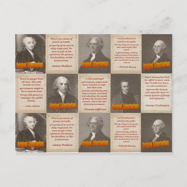 Original Libertarians Post Card (Front)