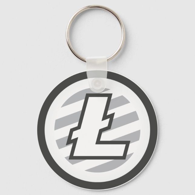 Original Litecoin Logo Symbol Crypto Coin Keychain (Front)