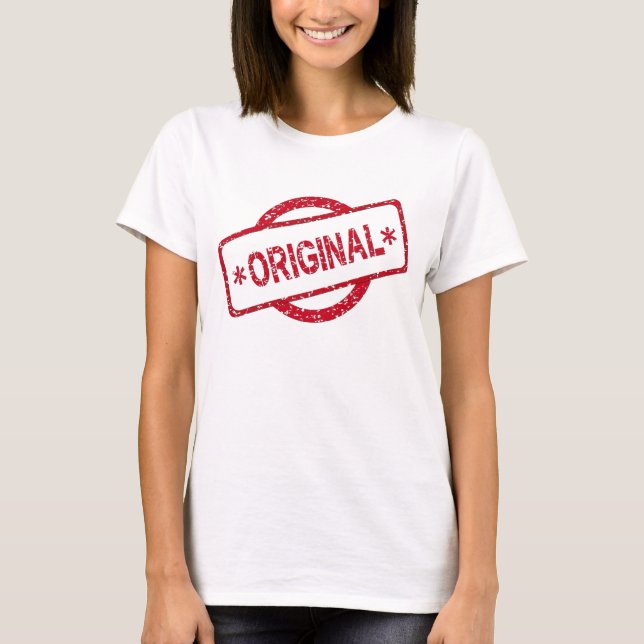 Original Logo Round Circle Brand Embossed T-Shirt (Front)