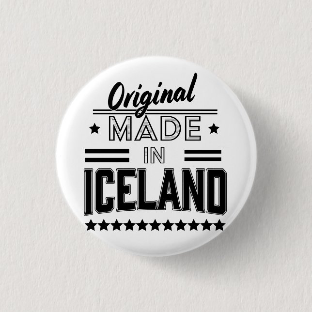 Original made in Iceland 3 Cm Round Badge (Front)