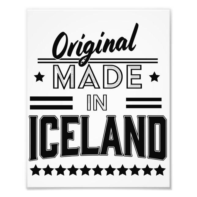 Original made in Iceland Photo Print (Front)