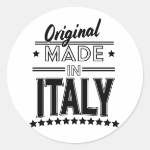 Original made in Italy logo Classic Round Sticker