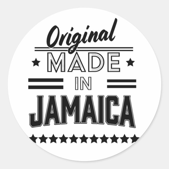 Original made in Jamaica Classic Round Sticker (Front)