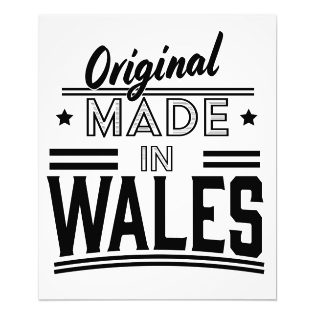 Original made in Wales Photo Print (Front)