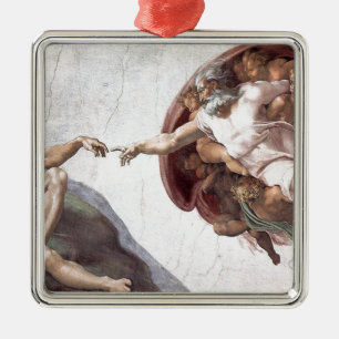 Original Michelangelo paint in sistin chapel Rome Metal Tree Decoration