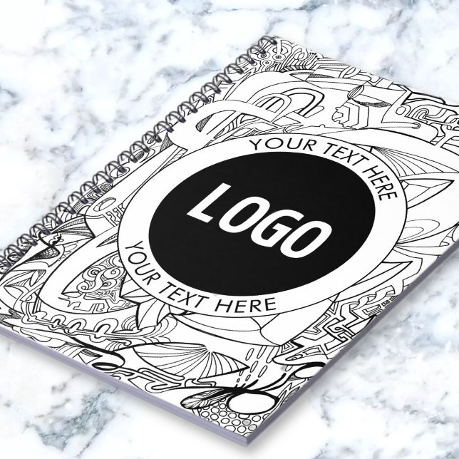 Original Modern Line Artwork & Your Logo Notebook (Creator Uploaded)