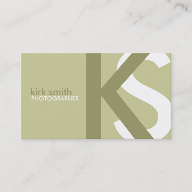 {ORIGINAL} Modern Monogram Business Cards (Front)