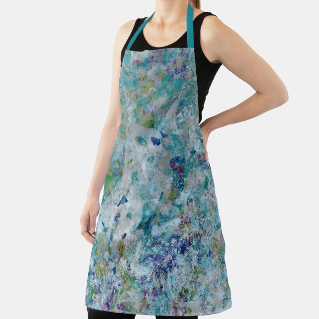 Original Modern One Of A Kind Abstract Art Design Apron (Insitu)