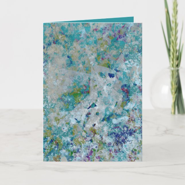 Original Modern One Of A Kind Abstract Art Design Card (Front)