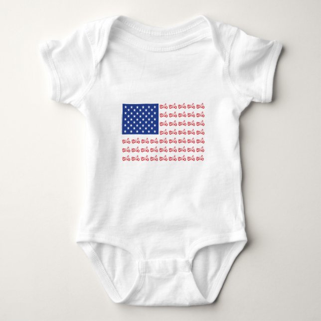 original-Motorcycle-Flag- Baby Bodysuit (Front)