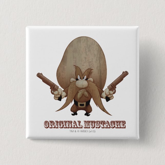 Original Moustache 15 Cm Square Badge (Front)