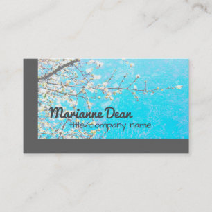 original nature art business blue and grey business card