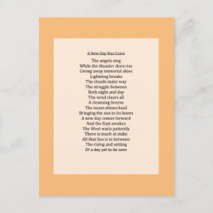 Original Nature Poem Holiday Postcard