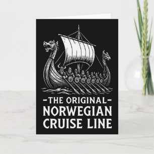 Original Norwegian Cruise Line Viking Humor Funny Card