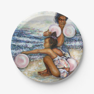 Original Painting of a couple in Union Square Gre Paper Plate