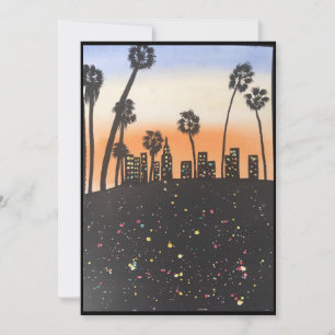 Original Palm Tree Watercolor on Blank Card