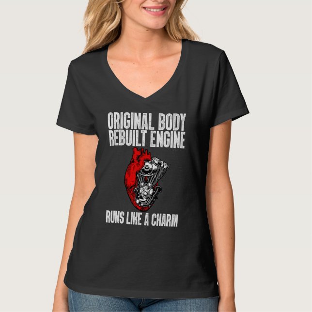 Original Part Rebuilt Engine Runs Like A Charm 5 T-Shirt (Front)