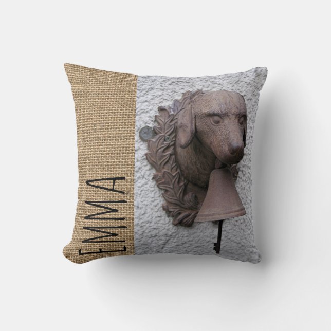 Original personalised Square Pillow Dog Year 2018 (Front)