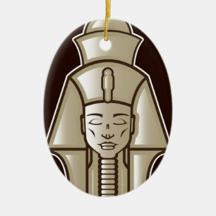 Original pharaoh egyptian ruler ceramic tree decoration