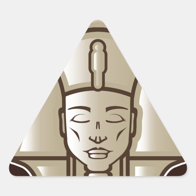 Original pharaoh egyptian ruler triangle sticker (Front)