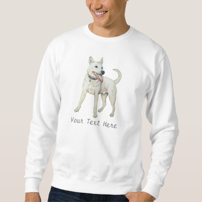original picture of white American bulldog Sweatshirt (Front)