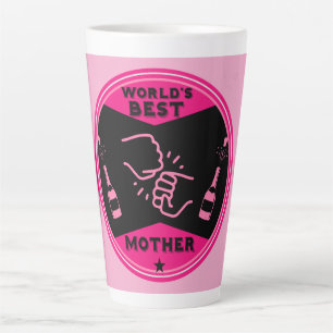 Original Pink Best Mother In The World Latte Mug