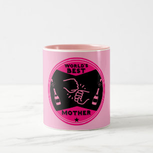Original Pink Best Mother In The World Two-Tone Coffee Mug