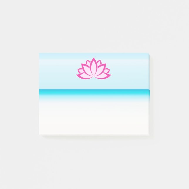 Original Pink Buddhist Symbol Lotus flower Post-it Notes (Front)