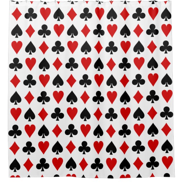 Original Playing cards Diamond Club Heart Spade Shower Curtain (Front)