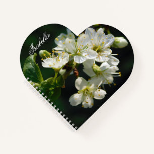 Original Plum Art Heart Personalized Notebook