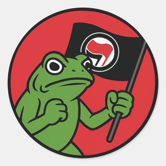 Original Portland Frog Sticker Decal: Anti Fascist (Front)
