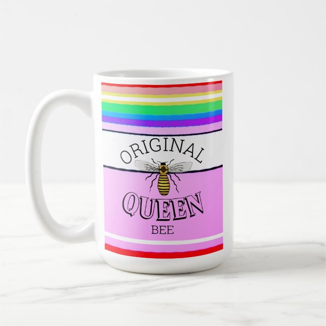 Original Queen Bee Stripes Coffee Mug (Left)