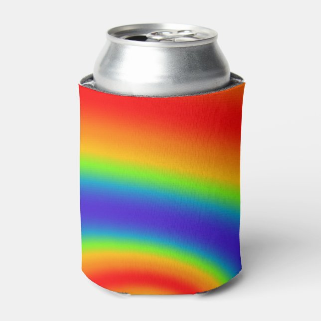 Original Rainbow Gradient Colourful Spiral Effect Can Cooler (Can Front)