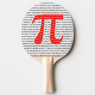 Original red number pi day mathematical symbol ping pong paddle