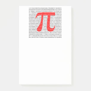 Original red number pi day mathematical symbol post-it notes