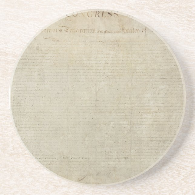 ORIGINAL Scan of the Declaration of Independence Coaster (Front)