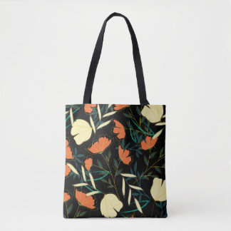Original seamless pattern with bright tropical lea tote bag