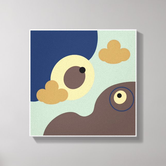 Original Simple Art Brown Bird Prints (Front)